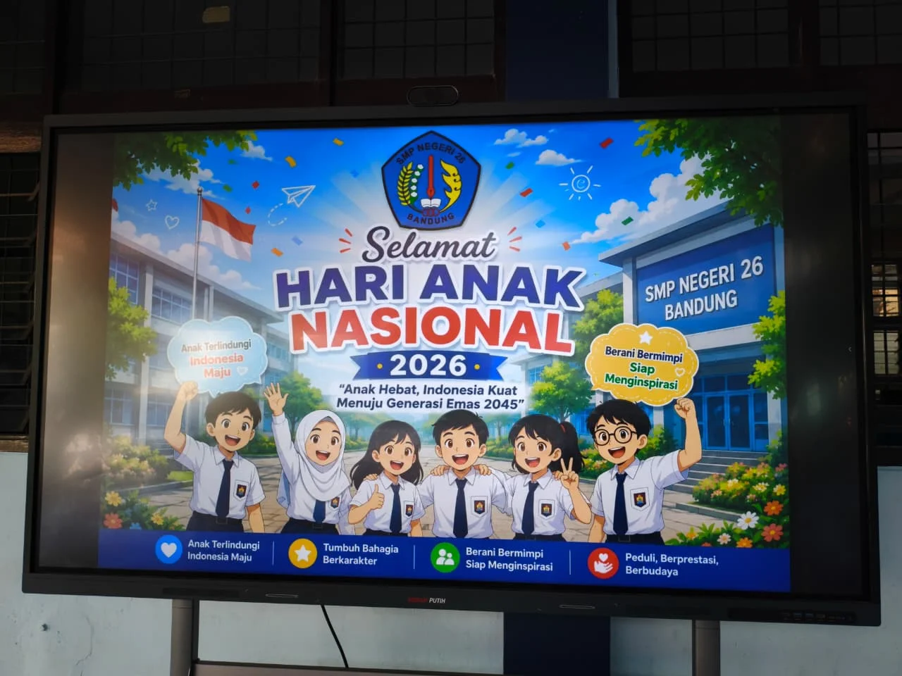 SMP Negeri 26 Bandung Meriahkan Peringatan Hari Anak Nasional 2026 dengan Lagu Anak dan Gerakan "Rukun Sama Teman"